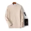Nuevo suéter de lana para otoño e invierno con cuello medio alto, capa base de doble grosor suelta, tejido de punto de cachemira para hombre de invierno, moderno