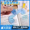 Clípe de papel telhado de duas águas transparente livro escolar agenda de mão partitura de piano fixador peso de papel arquivo clipe de cauda longa