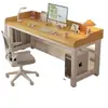 Escritorio de oficina simple, escritorio para computadora, escritorio para estudiantes para uso en el hogar, escritorio de estudio para dormitorio con un separador, escritorio para juegos, escritorio reforzado