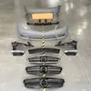 Adecuado para Mercedes-Benz Clase C Surround W204 Modificado C63 Parachoques Delantero y Trasero Faldones Laterales Kit de Surround Grande para Escape AMG