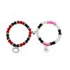 Pulseira de teia de aranha de Halloween da moda transfronteiriça europeia e americana pulseira de casal com contas de pedra natural e sucção magnética de amor