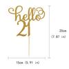 Hola 21, 30, 40, 50 y 60 años, decoración de tartas, tarjeta, bandera, feliz cumpleaños, repostería, decoración, fiesta.
