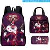 Nuevo Producto Transfronterizo Hell Inn Hazbin Hotel Mochila Escolar Bolsa de Almuerzo Mochila para Niños Estuche para Lápices Set de Tres Piezas