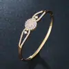 Pulsera de Alto Gama Estilo Europeo Incrustada con Diamantes para Mujer, Pulsera de Moda Simple y de Lujo Ligero con Diseño de Nicho Trendy, En Stock Dorado