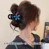 Presilha de cabelo flor de acetato simples e elegante para mulheres, novo modelo 2026, presilha para a parte de trás da cabeça, grampo para meio rabo de cavalo, presilha de tubarão