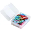 Clips para papel Deli 0018, clips metálicos grandes de colores para exámenes y documentos, clips pequeños de oficina