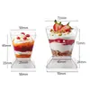 Taza Desechable de Plástico para Mousse, Pastel, Helado, Pudín, Postre de Frutas Helado Transfronteriza Spot Amazon