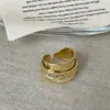 Anillo Metálico Abierto Geométrico Retro Exagerado Letra Anillo de Moda Único Europeo y Americano para Mujer Anillo Versátil Anillo Anillo