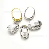 Venta al por mayor de fábrica cristal de vidrio ovalado cosido a mano con punta de taladro fondo plano taladro de cuatro garras ropa zapatos bolsa pasador de pelo accesorios para el cabello aplique material de taladro