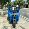 Motocicleta Azul de Tres Ruedas, Vehículo Agrícola de Carga Alimentado por Combustible, Camión Volquete, Triciclo de Escalada de Alta y Baja Velocidad, Exportación Transfronteriza y Comercio Exterior