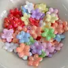 Color sólido chapado flor de cinco pétalos DIY estilo antiguo accesorio para el cabello horquilla componentes materiales acrílico cuentas sueltas coloridas venta al por mayor