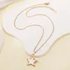 Collar Tohm Simple de Acero Inoxidable con Colgante de Estrella para Mujer Moda Lujo Accesible Cadena para Clavícula de Alta Gama