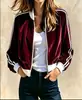 2026 Chaqueta deportiva clásica de terciopelo con cuello alto para mujer, otoño e invierno, transfronteriza europea y americana, sudadera casual con cremallera