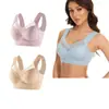 Chaleco de encaje sin aros de acero de talla grande, ropa interior con cierre lateral fino, sujetador ajustable fruncido con leche, venta directa de fábrica transfronteriza