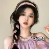 Faixa de Cabelo Trançada Floral Super Fada Retrô para Mulheres, Faixa de Cabelo de Fita All-In-One de Alta Moda, Lenço de Seda, Prendedor de Cabelo, Acessórios de Cabelo, Faixa de Cabelo
