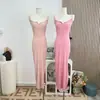 Quatro Combinações de Cores de Beleza de Primeira Linha Imperdíveis! Vestido Camisola Confortável de Tecido Lyocell para Mulheres no Verão