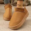 Chegada Nova de Inverno Botas de Algodão Quentes Confortáveis com Veludo Extra Estilo Casal Roupa para Casa Tamanho Grande Simples Versátil Solado Macio Cobertura Total Sapatos de Algodão
