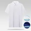 Roupa de trabalho camiseta masculina e feminina manga curta logo estampado gola polo verão cor sólida led polo roupa de trabalho logo serigrafia personalizado