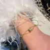 Pulseira de Cintura Pequena com Toque de Luxo Leve de Alta Qualidade Galvanizada a Ouro Real 14K Microincrustada com Zircônia Simples Versátil Moda Primeira Joia