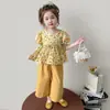 Conjunto de Verão para Meninas 2026 Novo Estiloso Fashionável Roupas de Verão para Bebê Menina Super Bonito Verão Manga Curta Fino