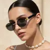 Gafas de Sol Decorativas Ovaladas con Cabeza de Leopardo de Borde Cortado Sin Marco Europeas y Americanas Nueva Moda Estilo Callejero Protección UV Gafas de Sol Transfronterizas
