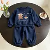 Conjunto de Sudadera de Dibujos Animados para Niños Primavera y Otoño 2026 Nuevo Estilo Ropa Deportiva de Otoño para Niños Elegante Conjunto de Dos Piezas para Niñas