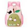 Mochila infantil pequena feita de tecido Oxford, bolsa acessório fofa em formato de fruta para alunos do ensino fundamental, mochila de estudo para o jardim de infância