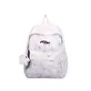 Bolsa Escolar Tie-Dye para Estudantes de Comércio Exterior Nova Mochila Estilo Japonês para Ensino Fundamental Cor Sólida Mochila com Textura Leve Grande Capacidade