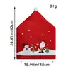 Cubierta de Silla de Sombrero de Navidad de Tela No Tejida Impresa Nueva Transfronteriza Cubierta de Respaldo de Taburete Silla Sombrero Grande Decoraciones Festivas