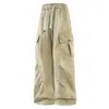Marca de Moda Europeia Transfronteiriça Código Moda Camuflado Roupa de Trabalho Calças Casuais Masculinas e Femininas Tie-dye Perna Reta Perna Larga Calças de Primavera e Outono Carga Calças Frete