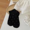 Meias Finas Femininas de Renda para Primavera e Verão, Estilo Ballet com Laço, Estilo Coreano de Bolinhas e Cores Sólidas, Meias Versáteis para Tornozelo