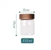 Almacenamiento de Cocina Frasco Sellado Hermético para Granos Vidrio de Borosilicato Alto Resistente al Calor Simple Espesado Frasco para Granos de Café Té
