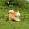 Adornos de paisaje en miniatura, decoraciones DIY de suculentas de perro Akita, figuritas de animales de perro amarillo pequeño, bonsáis creativos, figuritas de resina