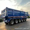 Exportación Transfronteriza de Semirremolque Volquete Trasero Autodescargable de 30/35 Metros Cúbicos, Semirremolque Volquete Trasero de 6 Ejes, Remolque de Arrastre Tipo Caja