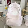 Mochila estampada e tingida para meninas, design estiloso e fresh, adequada para alunos do ensino fundamental I e II, mochila casual para viagens