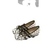 Zapatos Mary Jane de Punta Cuadrada para Mujer, Nuevo Estilo Primavera 2026, Correa Única, Moño Retro de Puntos, Zapatos Planos con Plataforma Interna