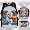 Princesa de Hielo y Nieve Elsa Mochila Escolar Mochila Infantil de Jardín de Infancia Bolsa de Hombro Impermeable de Gran Capacidad Estuche Juego de Tres Piezas