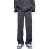 Pantalones de Senderismo Impermeables Estilo Americano Funcionales para Hombre, Ropa de Trabajo para Exteriores de Otoño e Invierno, Montañismo Casual Sueltos Rectos de Pierna Ancha