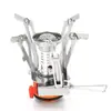 Mini Estufa Integrada para Camping con Encendido Electrónico, Estufa Portátil para Exteriores, Utensilio de Cocina, Estufa de Cartucho