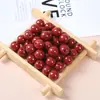 Vidro Cor Sólida Calcedônia Imitação Alta Qualidade Vermelho Contas Redondas Artesanal Pulseira DIY Joias Contas Soltas Semi-Acabadas Acessórios Atacado