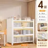 Estantería de Acero para el Hogar con Puerta Estantería para Libros Infantiles Armario de Almacenamiento para Sala de Estar Armario de Almacenamiento de Hierro a Prueba de Polvo Armario de Almacenamiento para Dormitorio