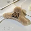 Pinza de Pelo de Felpa para Otoño e Invierno para Mujer, Pinza de Pelo Grande Linda con Diseño de Oso y Conejo, Pinza de Tiburón para Peinados Recogidos, Accesorio de Pelo Grande