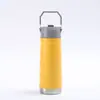 Taza termo de acero inoxidable 304 nueva transfronteriza de gran capacidad, portátil, para deportes al aire libre, con pajilla, para coche
