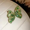 Brincos de Tarraxa Redondos, Gota d'Água e Asa com Cravação de Diamantes em Prata, Venda Quente Europeia e Americana, Brincos da Moda para o Dia a Dia, Ornamentos de Orelha com Design Niche para Mulheres