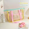 Bolsa de Praia Portátil de Malha Estilo Coreano Fresco Vazamento Bolsa de Banho Bolsa de Banho Grande Capacidade Viagem Natação Armazenamento