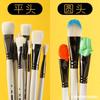 Fabricante Fonte Mopas H990 Lã Guache Cerdas Macias Cabeça Plana Pincel para Tinta a Óleo Pincel Cabeça Redonda para Aquarela Pincel Fileira Pelo de Ovelha