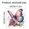 Nuevas Mariposas Florales Pintadas a Mano Autoadhesivas para Inodoro Baño Refrigerador Pegatinas de Pared Sala de Estar Dormitorio Pegatinas de Decoración Ksa-59
