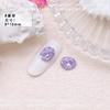 Nail de celebridade da internet Roxo cristal formato pontiagudo diamante Cor super brilhante Coração torto borboleta Vidro roxo diamante grande acessórios