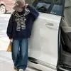Top estilo chal para niña para primavera y otoño, sudadera de cuello redondo, nueva colección 2026, pantalones holgados, conjunto casual para niñas mayores