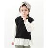 Tops Infantis Estilo Japonês para o Outono, Cruzados, Algodão, Falso Duas Peças com Punhos Franzidos, Conjunto de Manga Longa Combinando para Meninas (Pais e Filhos)
